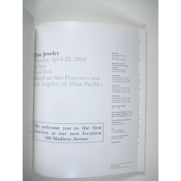 Bonhams Fine Jewelry Auction Catalog April 22 2008 New York Exclusive Edition - Picture 3 of 10